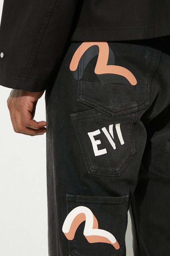 Evisu jeansi Seagull & Baby GH 2ESHTM4JE8022 negru