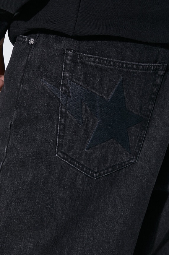 A Bathing Ape jeansy Metal Logo Pin Denim Pants 1J80150053
