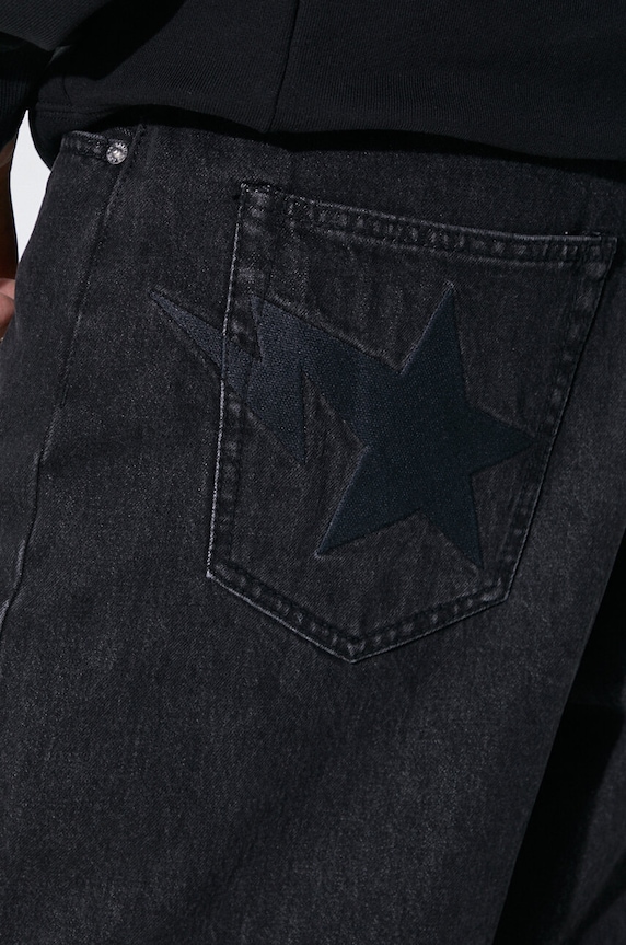 A Bathing Ape jeansy Metal Logo Pin Denim Pants 1J80150053
