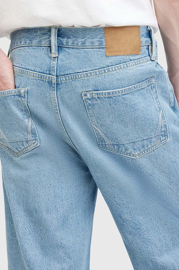 AllSaints jeansy bawełniane LENNY niebieski M010EA
