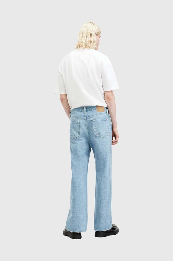 AllSaints jeansy bawełniane LENNY M010EA niebieski