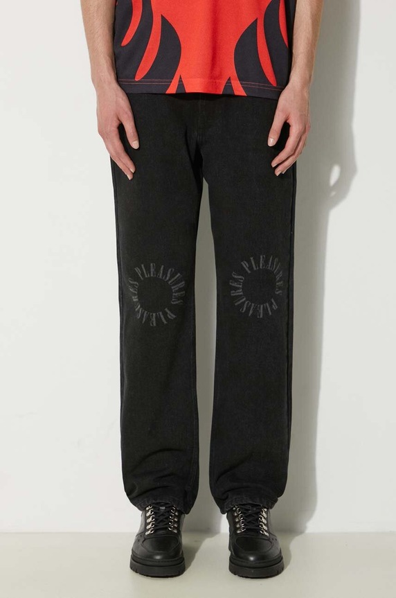 Джинсы PLEASURES Motive Jeans чёрный P24SU018.BLACK