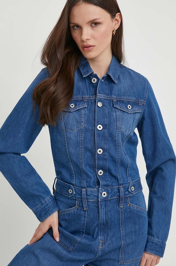 Pepe Jeans kombinezon jeansowy HUNTER UTILITY niebieski PL230474