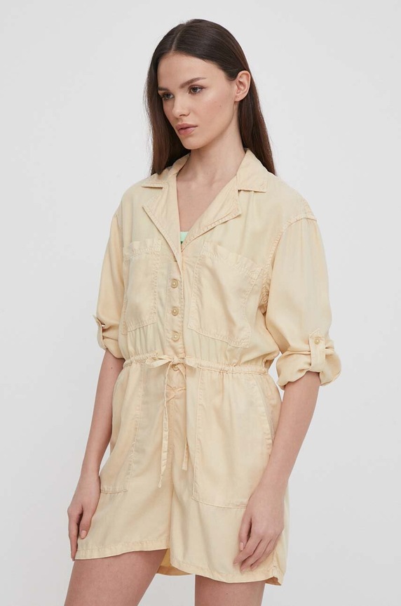 Pepe Jeans kombinezon Elison trzy czwarte beżowy PL230479