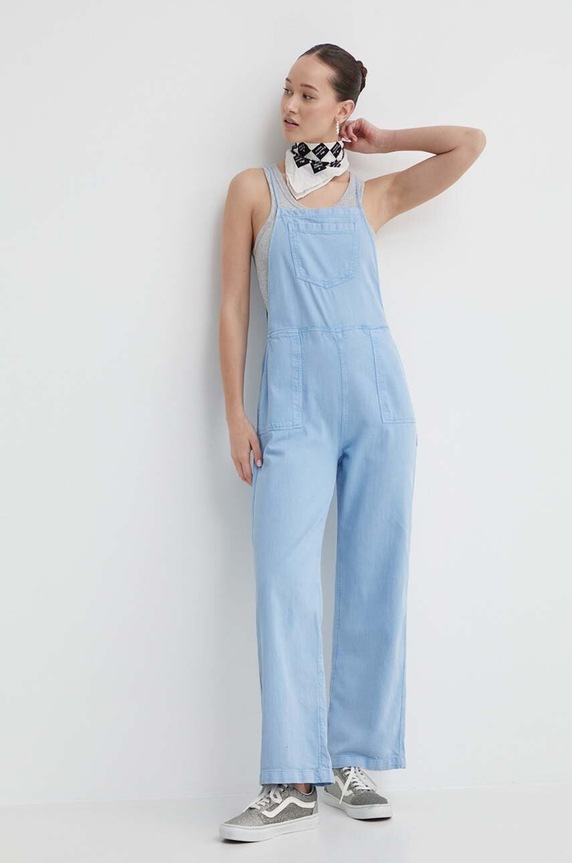 Roxy kombinezon jeansowy Crystal Coast bawełna niebieski ARJWD03555