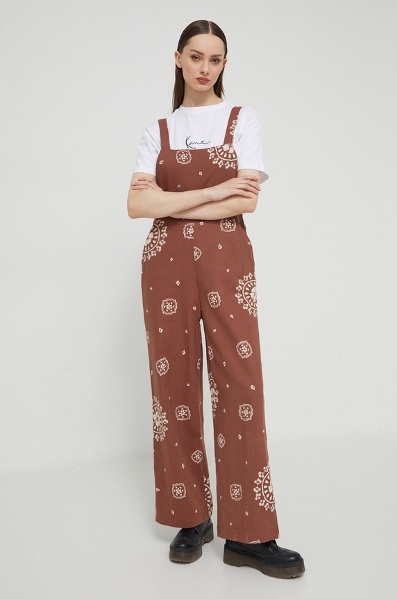 Ruházat Roxy pamut kezeslábas ERJWO03000 barna