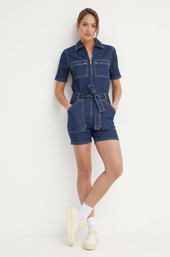 Ολόσωμη φόρμα τζιν La Petite Française CAPUCINE PFCAPUCINE σκούρο μπλε SS24
