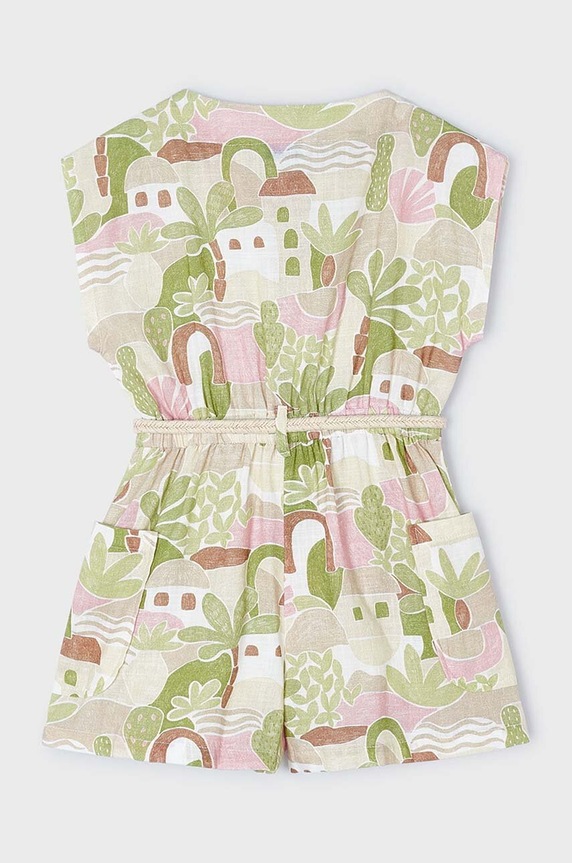 Mayoral gyerek kezeslábas pamutból 3861.6F.Mini.PPYH zöld SS24