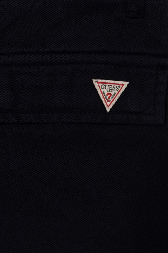 Παιδικό βαμβακερό παντελόνι Guess σκούρο μπλε N3YB04.WE1L0.PPYH