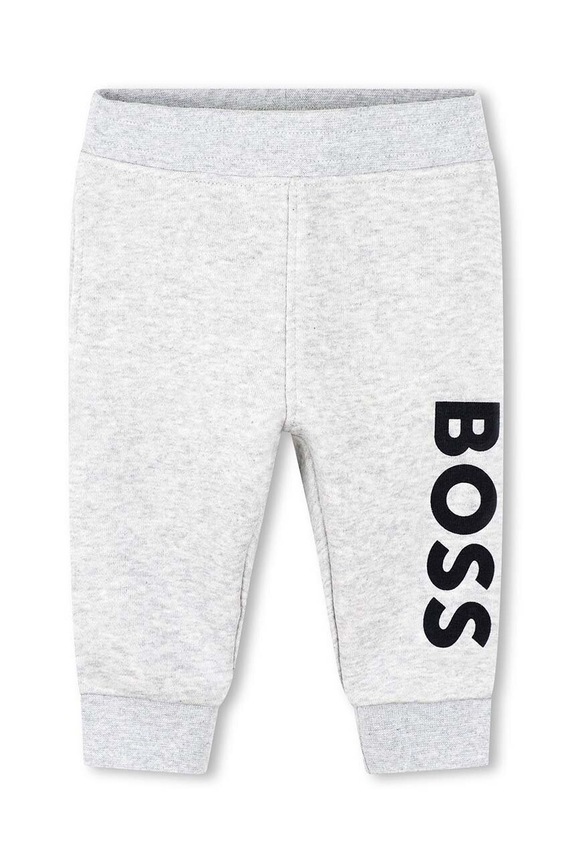 Dětské tepláky BOSS pletenina šedá J50573.67.81
