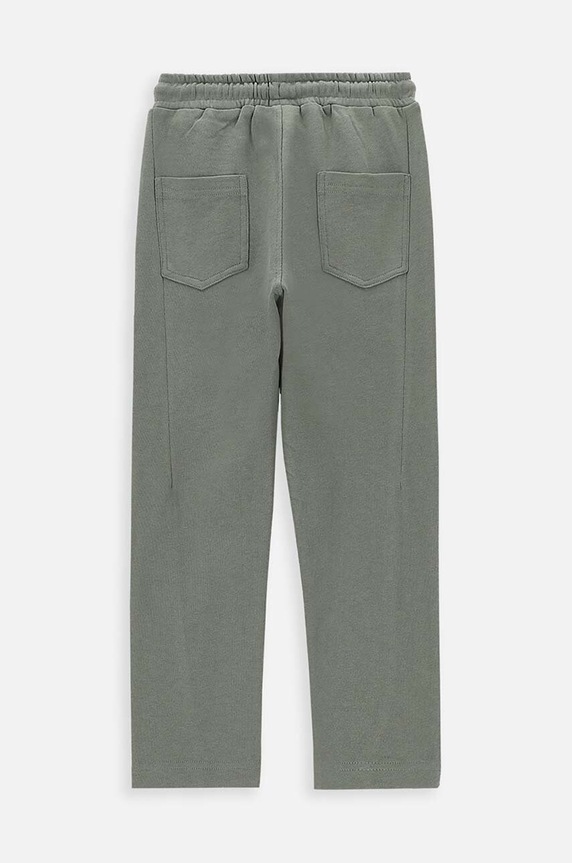 Dětské bavlněné tepláky Coccodrillo WC4120106NAK zelená SS24