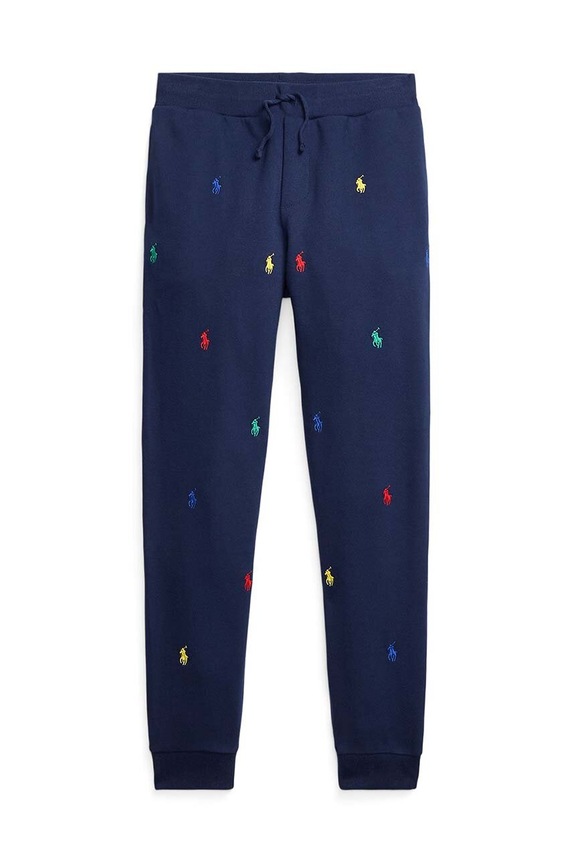 Dječji donji dio trenirke Polo Ralph Lauren pletivo mornarsko plava 323846210005