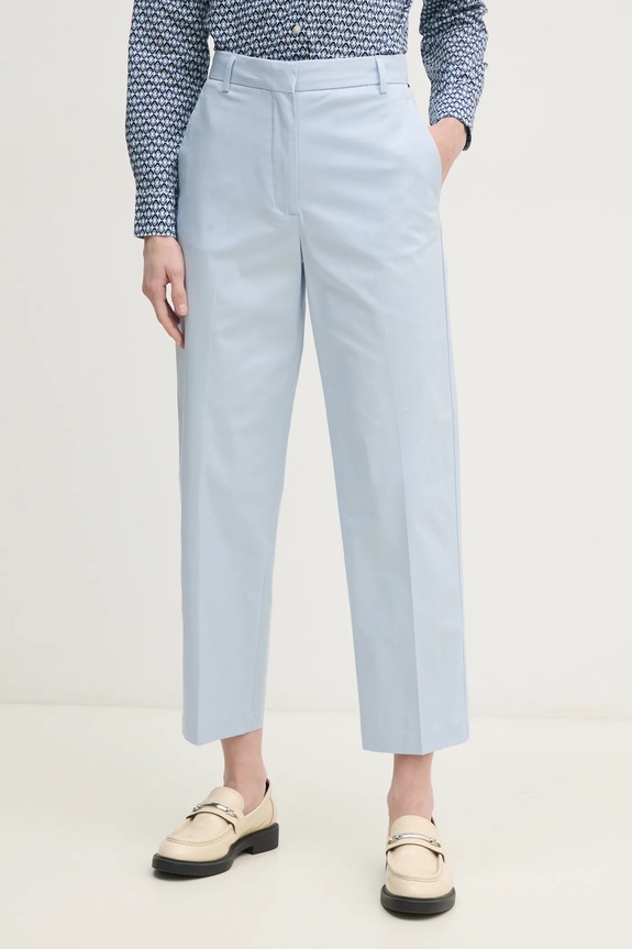 Hlače Tommy Hilfiger bez uzorka plava WW0WW40504
