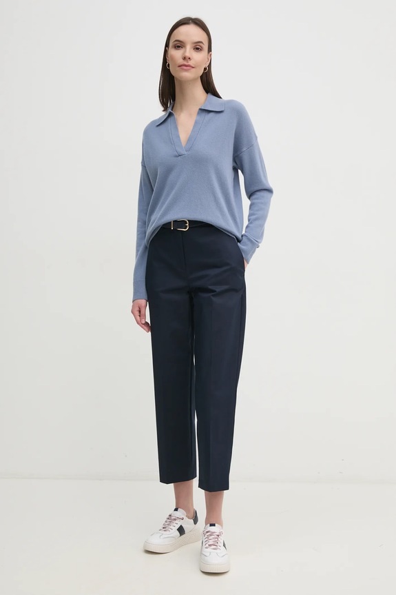 Παντελόνι Tommy Hilfiger WW0WW40504 σκούρο μπλε SS26