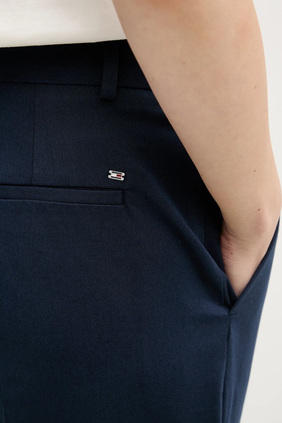 Hlače Tommy Hilfiger mornarsko modra WW0WW40504