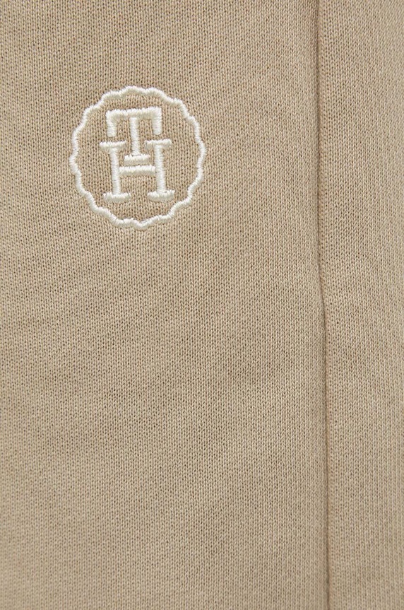 Tommy Hilfiger spodnie dresowe bawełniane beżowy WW0WW41044