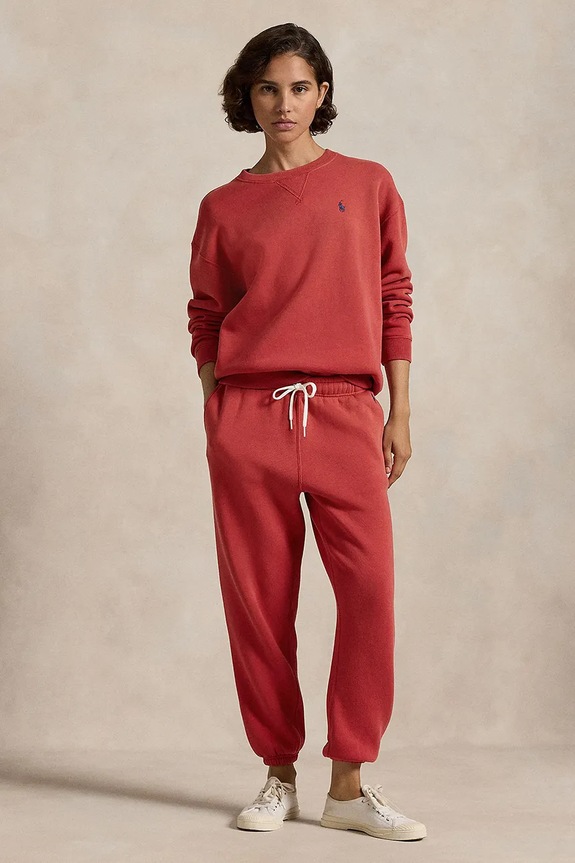 Спортен панталон Polo Ralph Lauren трикотаж червен 211943009