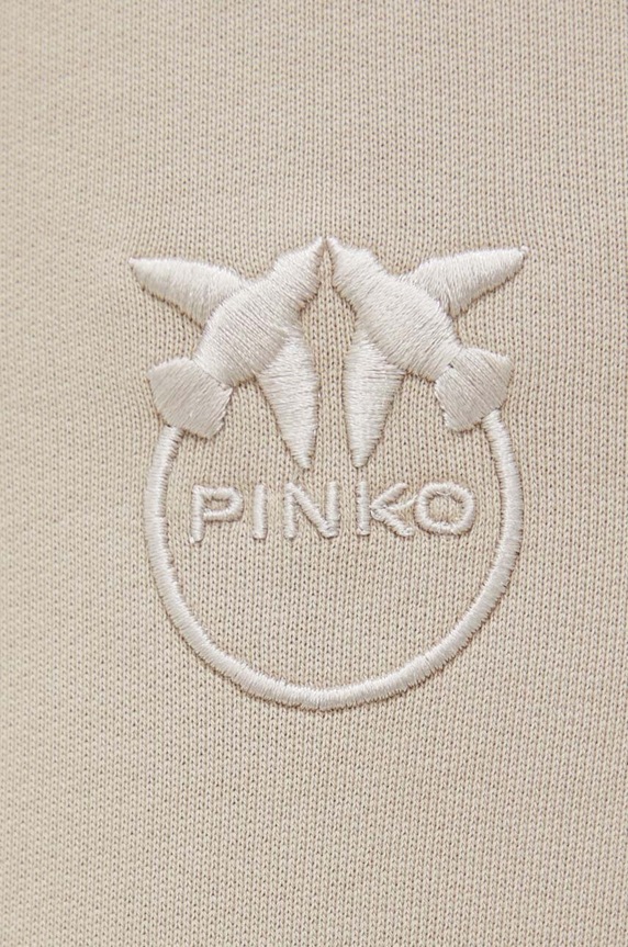 Pinko spodnie dresowe bawełniane beżowy 100371.A1N7