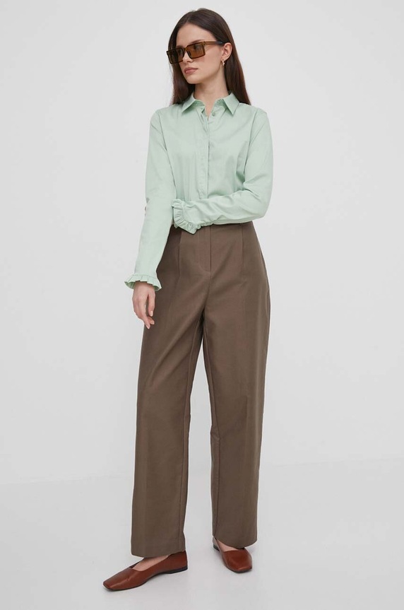 Παντελόνι DKNY D2A4K022 καφέ SS24