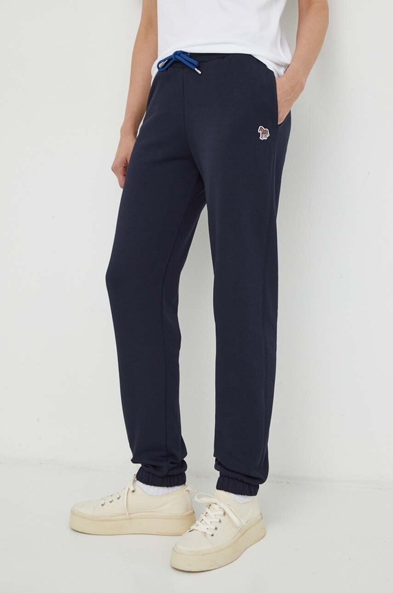 PS Paul Smith pamut melegítőnadrág dzsörzé sötétkék W2R.313T.M20616