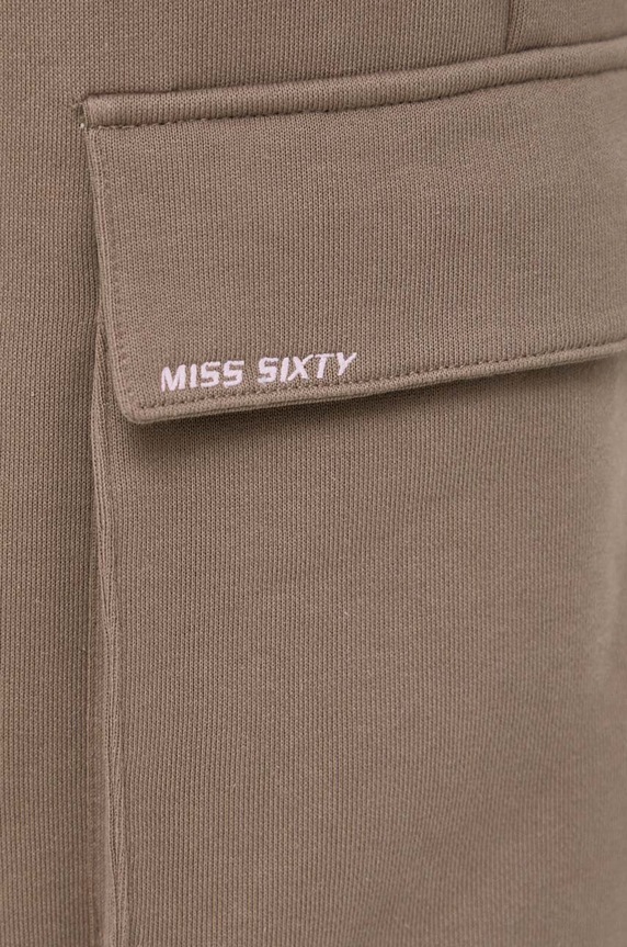 Miss Sixty pantaloni de trening din bumbac maro 6T4PJ1330000