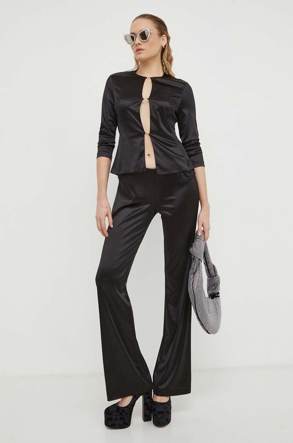 Stine Goya pantaloni SG5428 negru SS24