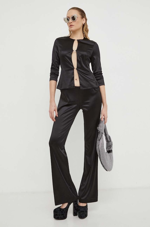 Stine Goya pantaloni SG5428 negru SS24