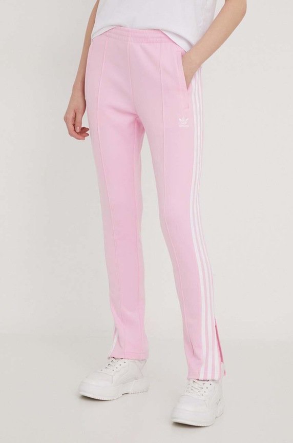 adidas Originals spodnie dresowe Adicolor Classic SST dzianina różowy IR8076