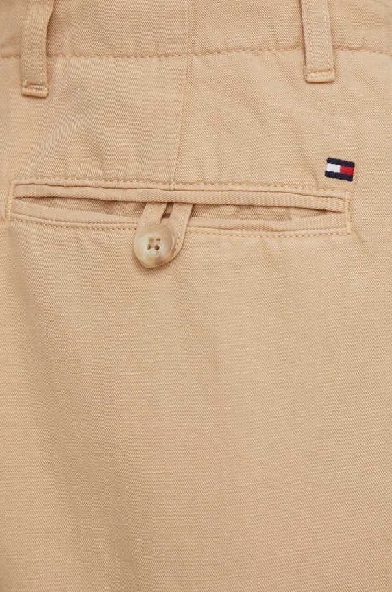 Tommy Hilfiger pantaloni din amestec de in bej WW0WW41355