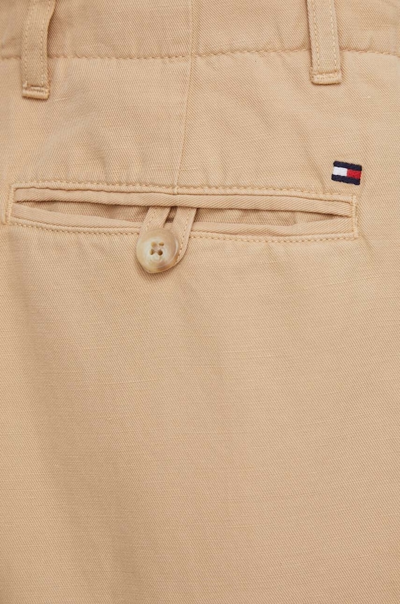 Tommy Hilfiger pantaloni din amestec de in bej WW0WW41355