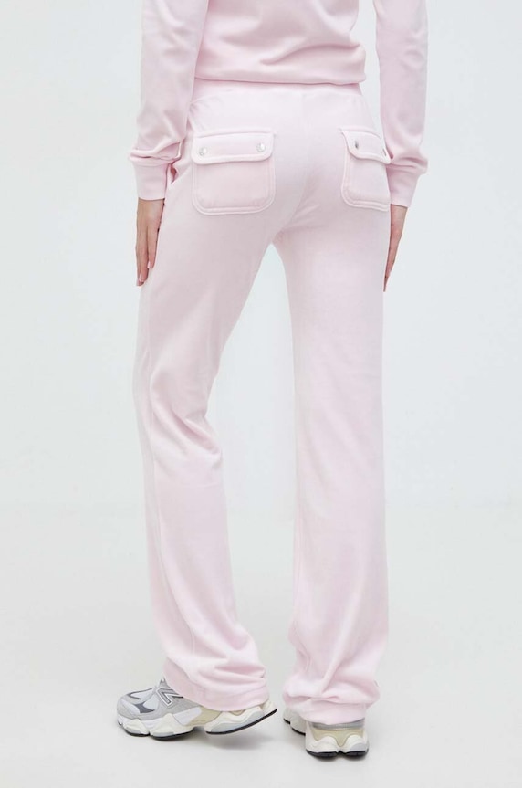 Ruházat Juicy Couture velúr melegítőnadrág JCAP180.381 rózsaszín