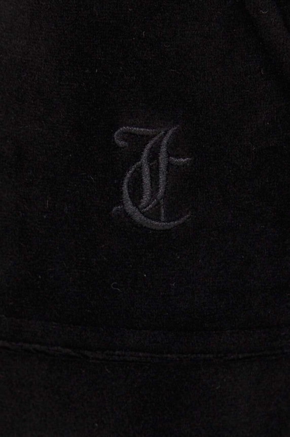 Juicy Couture spodnie dresowe welurowe czarny JCSEBJ001.101