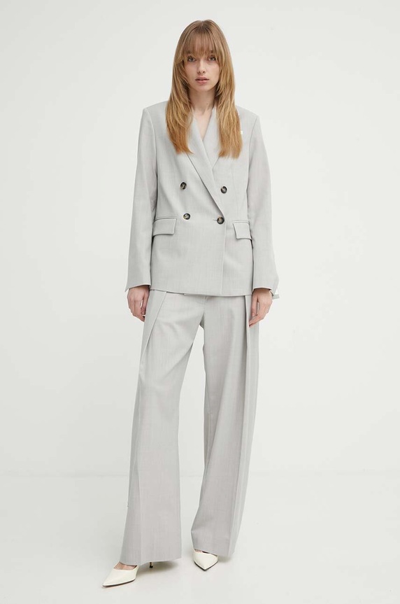 Day Birger et Mikkelsen pantaloni din lana DAY65243106 gri SS24