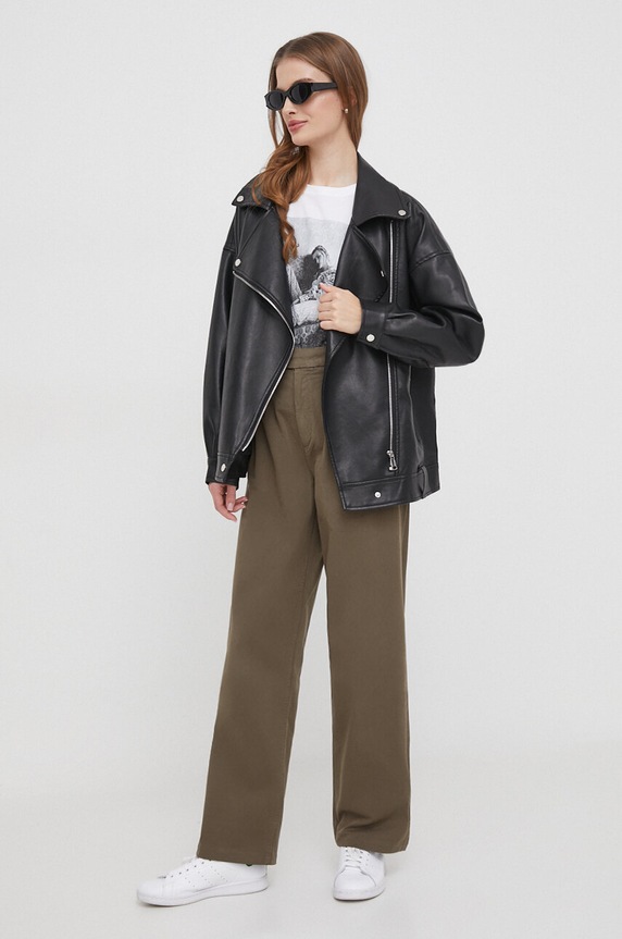 Kalhoty Pepe Jeans Tina PL211697 zelená SS24