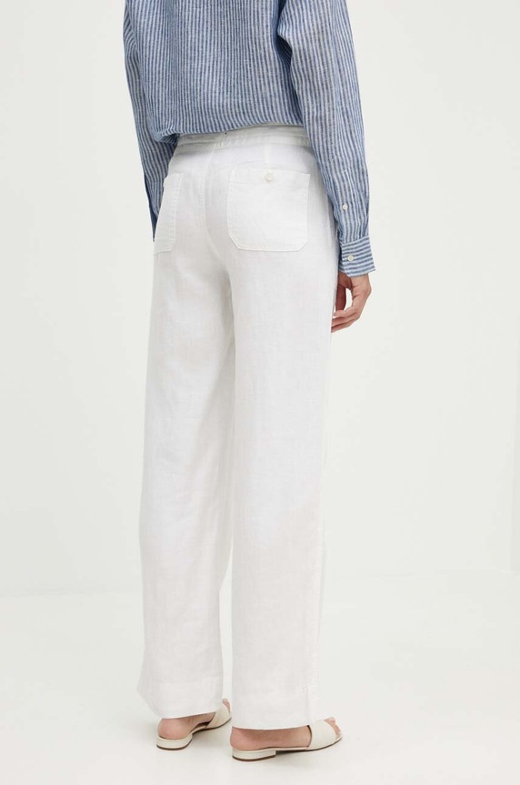 Odzież Lauren Ralph Lauren spodnie lniane 200735138 biały