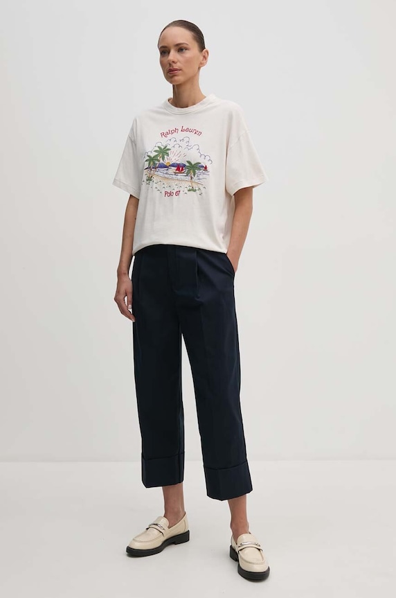 Lauren Ralph Lauren nadrág 200871814 sötétkék AW25
