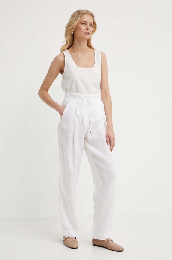 Plátěné kalhoty Marella 2413131194200 béžová SS24