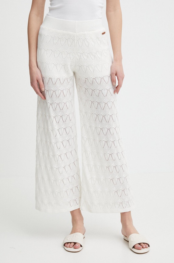 Ruházat Pepe Jeans nadrág vászonkeverékből GOLDIE PANTS PL211749 bézs