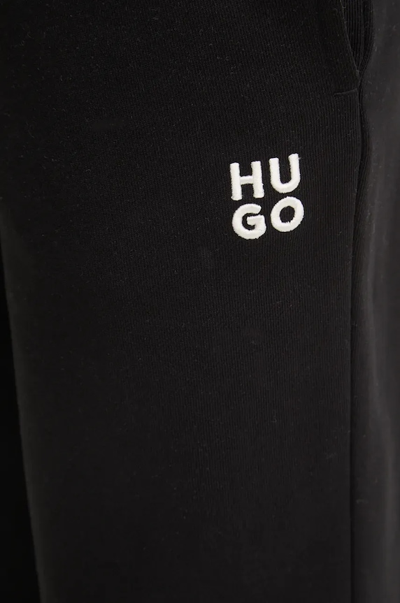 HUGO pamut melegítőnadrág fekete 50522417