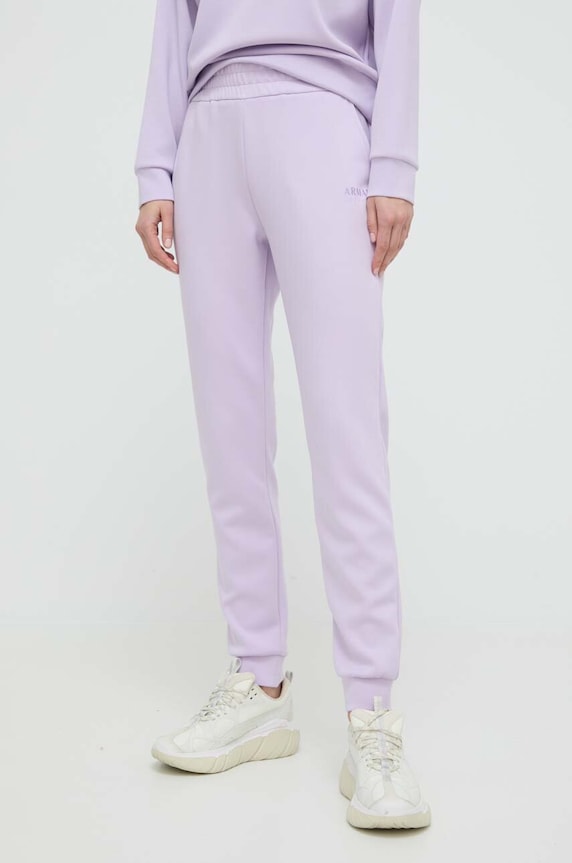 Donji dio trenirke Armani Exchange pletivo ljubičasta 3DYP77.YJEPZ