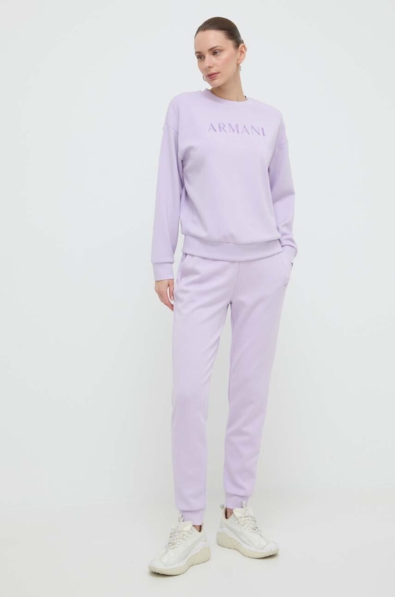 Donji dio trenirke Armani Exchange 3DYP77.YJEPZ ljubičasta SS24