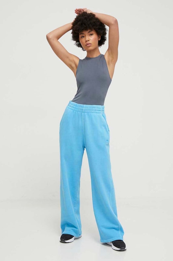 adidas Originals pantaloni de trening din bumbac IR6014 albastru SS24
