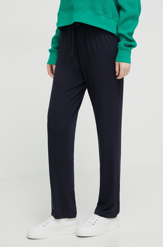 Homewear hlače Tommy Hilfiger bez uzorka mornarsko plava UW0UW02842