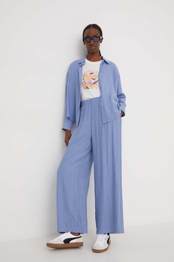 Kalhoty Abercrombie & Fitch KI156.4071.221 modrá SS24