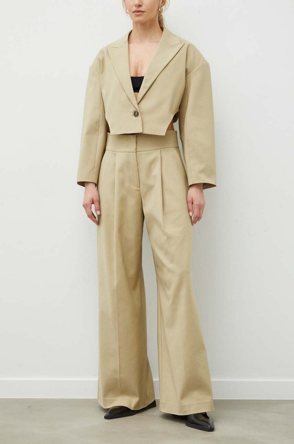 Παντελόνι 2NDDAY2ND Maverick - Modern Suiting ψηλή μπεζ 2242160166