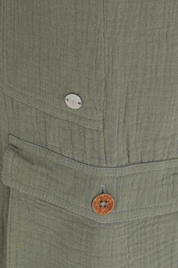 Roxy pantaloni de bumbac verde ARJNP03286