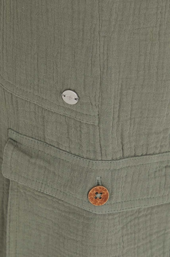 Roxy pantaloni de bumbac verde ARJNP03286