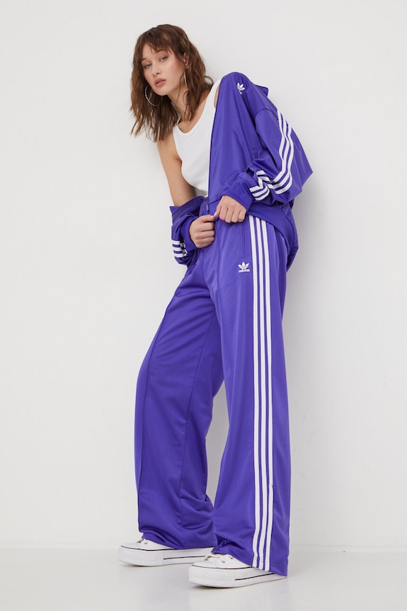 adidas Originals spodnie dresowe aplikacja fioletowy IP0635