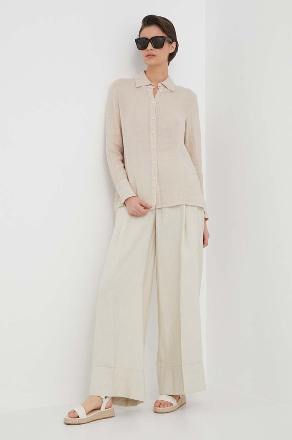 United Colors of Benetton pantaloni din in 4AGHDF016 bej AA00