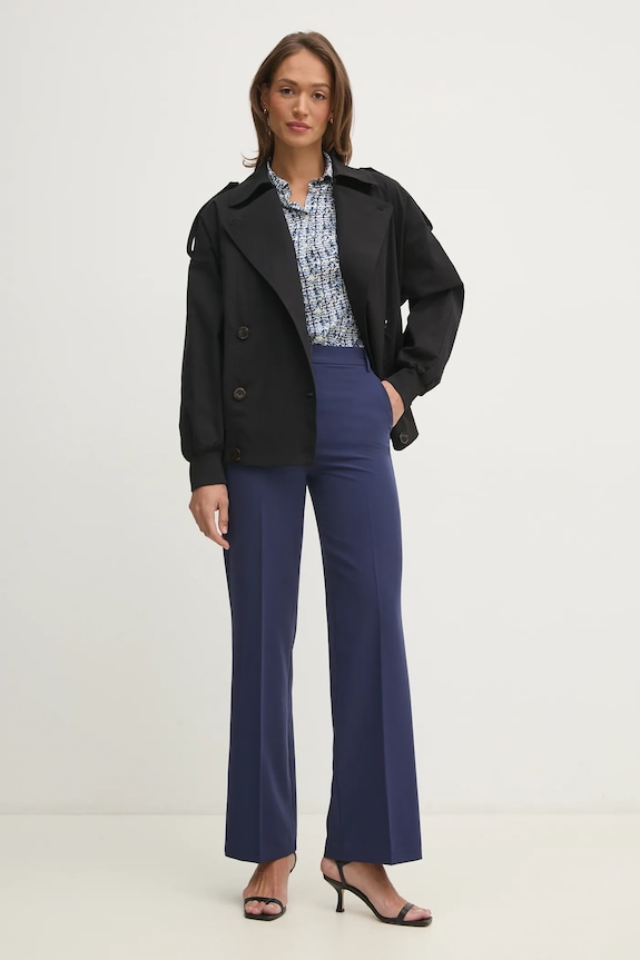 Hlače Sisley 4KVXLF02I mornarsko plava SS26